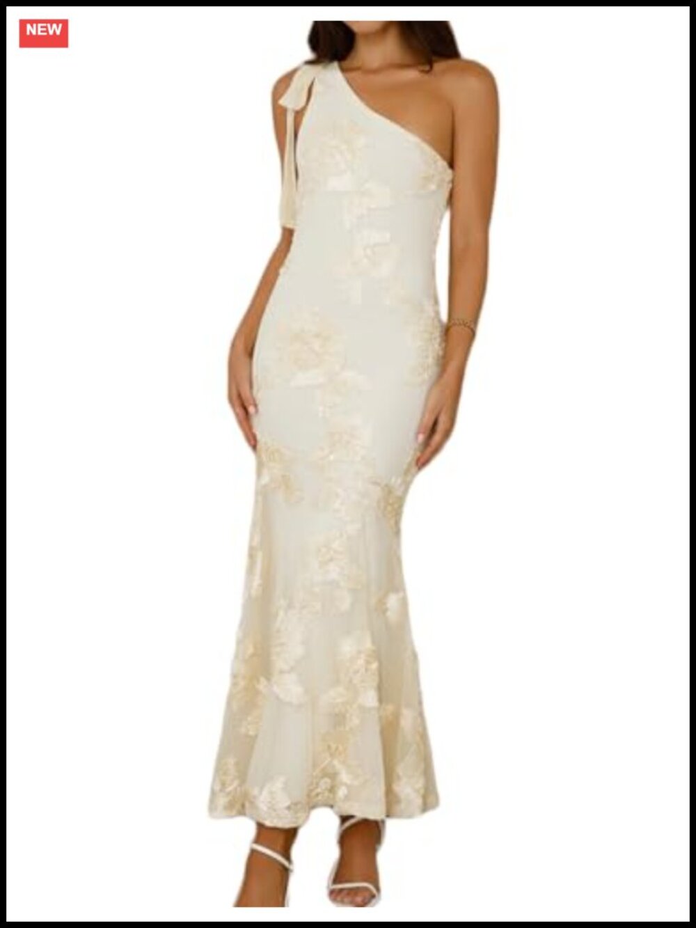 Halfisland Women Floral One Shoulder Bodycon Maxi Dress Wedding Guest